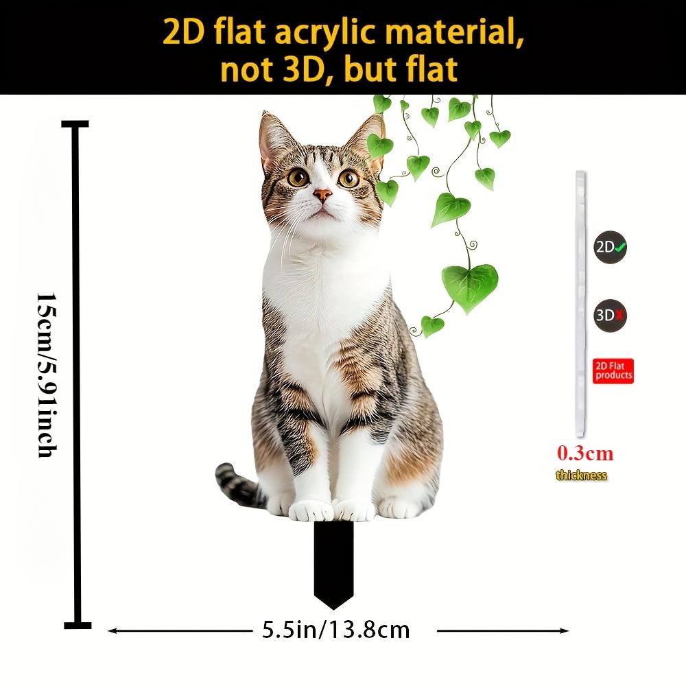 Милый кот, Садовое украшение, Подходит для двора, Сада, Наземная вывеска для газона, Вечеринка, Подарки, Рождество, Хэллоуин
