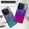 For Xiaomi 13 5G Gradient Color Tempered Glass Phone Case PC+TPU Fall Prevention Protective Cover