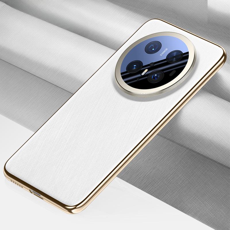 Подходит для чехла для мобильного телефона Huawei Mate70pro Магнитное притяжение Полная упаковка для объектива Huawei Защита от падений M70 Гальваническое покрытие Бизнес Кожаный чехол