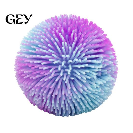 Reusable Stress Ball Relief Fuzz Toy, TPR Fuzzy Squeeze Fidget Adults Relaxation Toy Anxiety Relieving Office Desk for Focus Aid, Hand