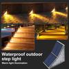 1-6PC Solar Stair Lights Outdoor 19LED Solar Step Wall Lights Waterproof Solar Powered  Light Deck Step Front Porch Backyard