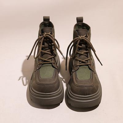 Гонконгские ретро платформенные ботинки Мартин женские 2025 новые осенне-зимние в британском стиле, цветные, высокие, на платформе, мотоциклетные ботинки, одинарные b