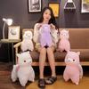 3550Cm Stuffed Saddle Alpaca Doll Plush Toy Purple Pink White Sheep Fuzzy Standing Grassland Cartoon Animal Gift