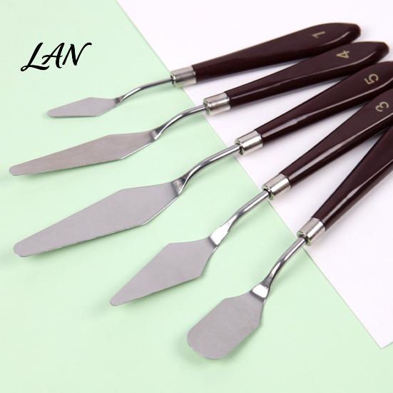 Palette Scraper for Thick Paint Oil Painting Scraper, Stainless Steel with Wooden Handle Cutter, Professional Artist Knives Evenly Mixed Art Spatula,