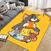 Tom and Jerry2 Flannel Pattern Square Carpet,Area Rug,Carpet Rug for Living Room Bedroom Sofa Playroom Decor,Non-slip Floor Mat