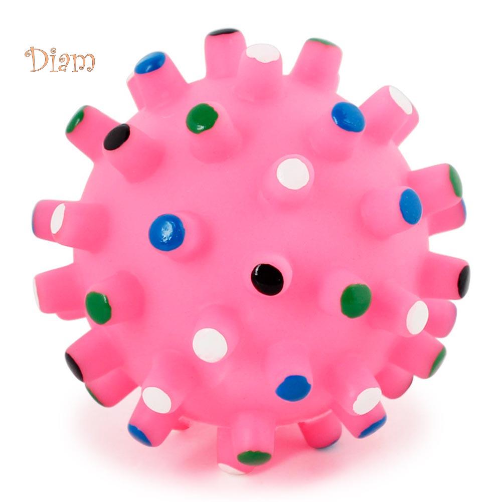 Pet Dog Puppy Thorny Round Ball Molar Teeth Cleaning Chewing Squeaky Sound Toy The Secret Life of Pet