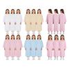 Unisex Medical Patient Nursing Gown Long Sleeve Back Split Hook Loop Fastener 3pcs Adaptive Clothing