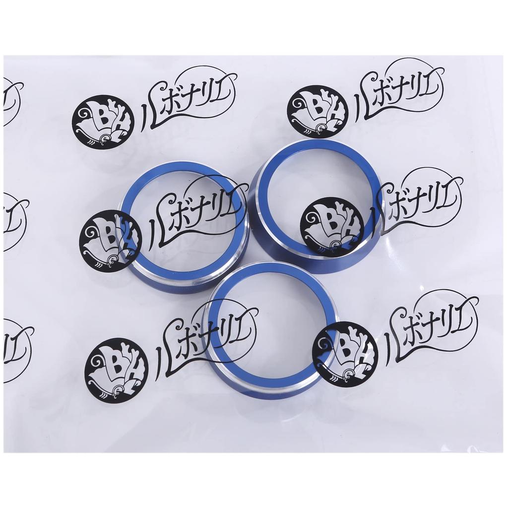 Rubonarie Gymny Air Conditioning Dial Cover, Air Conditioning Dial Ring, Interior Panel, Accessory, 3P Set (Silver)