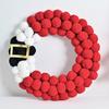 Christmas Wreath Plush Balls Bright Colors Lightweight Festive Atmosphere Wreath Holiday Season Decoration