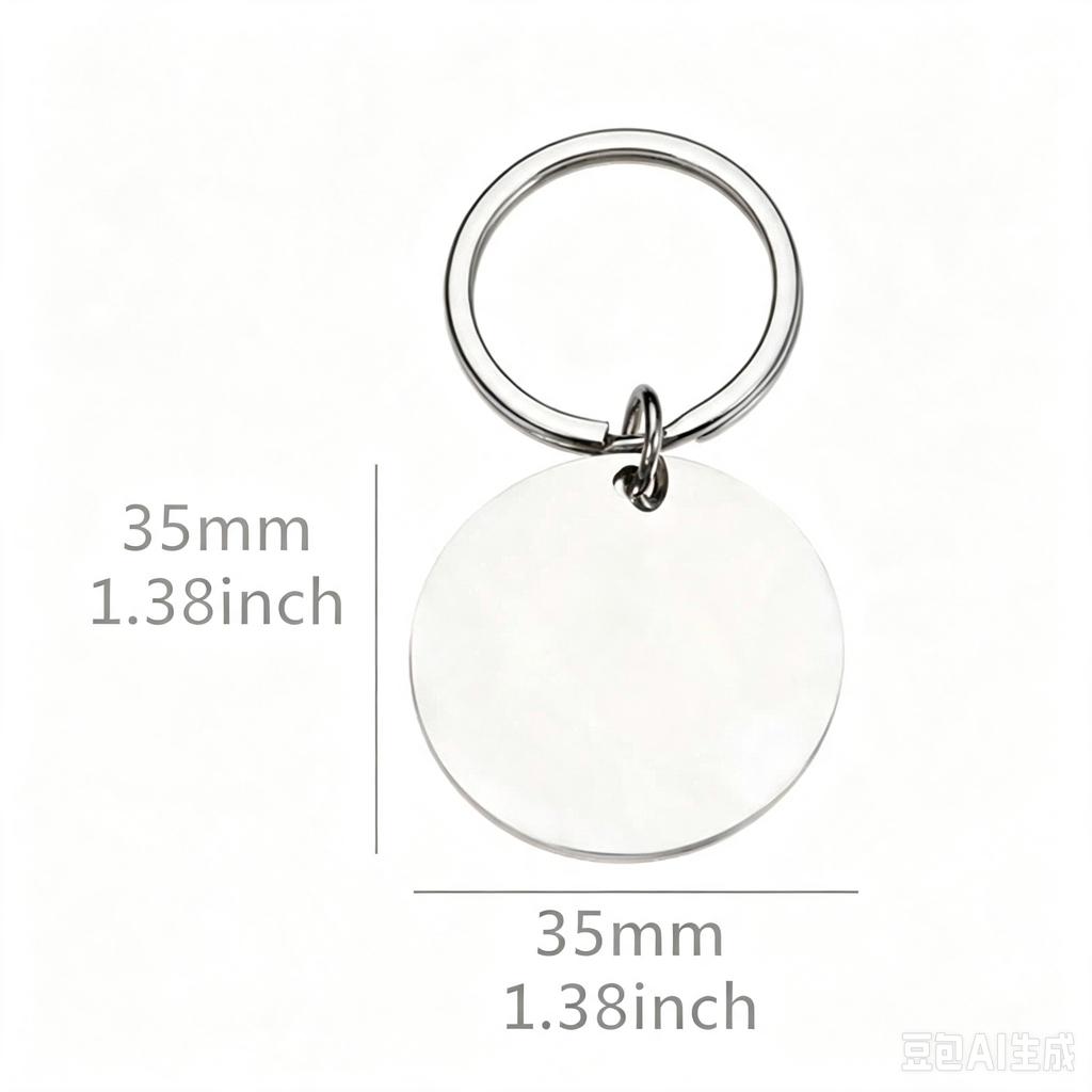 Wholesale 50PCS Stainless Steel Round Dog ID Tag Blank Pendants For Necklaces Custom DIY Jewelry Making Keychain Dog Tag