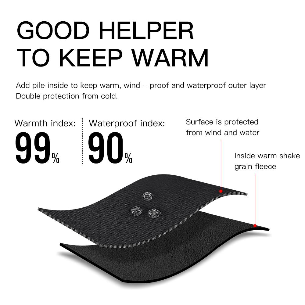 Autumn Winter Motorbike Gloves Men Windproof Anti-slip Touchscreen Warm for Work Gloves Cycling Skiing Mountaineering Black