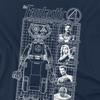 Fantastic Four Unisex Adult First Family And Herbie Blueprint T-Shirt