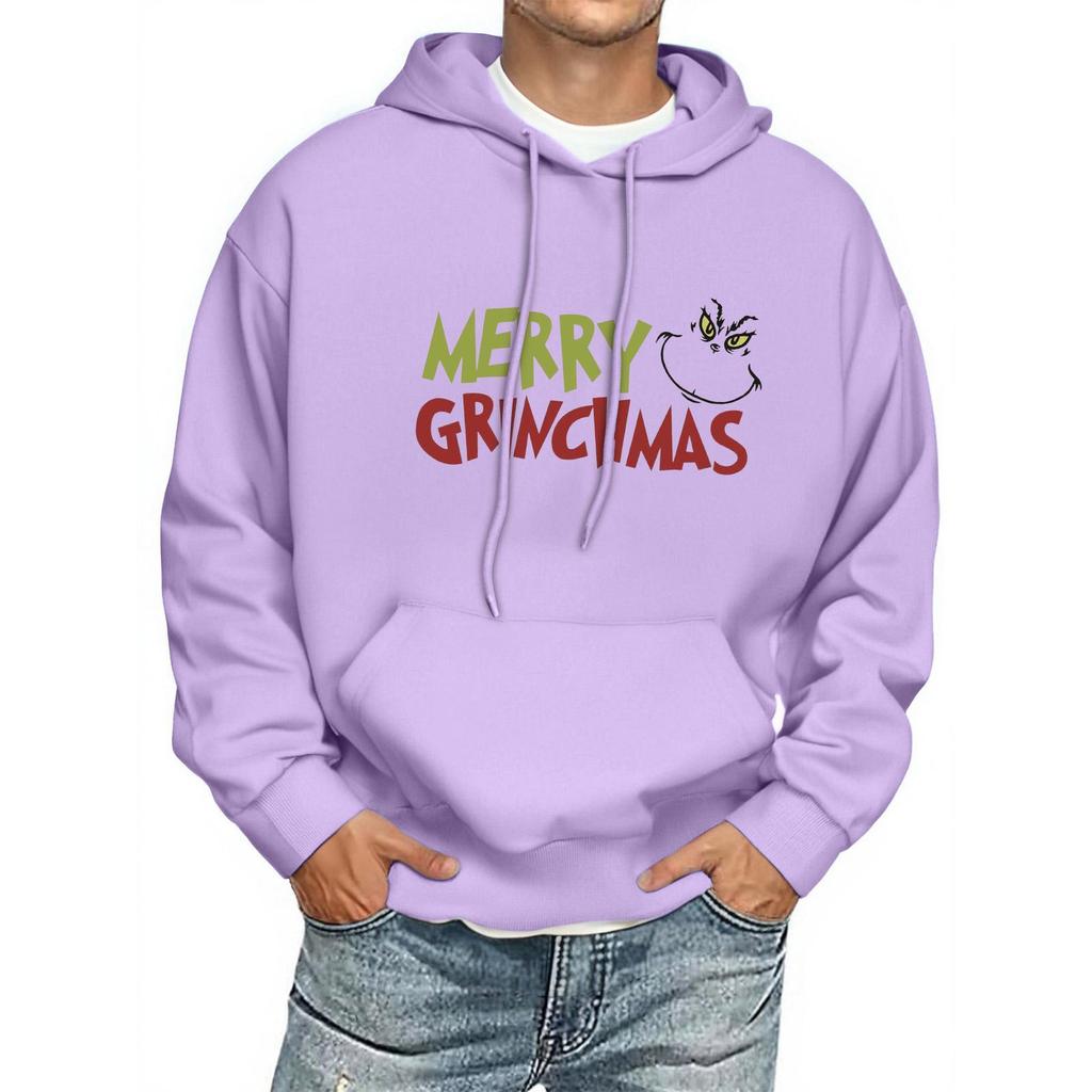 Men's Print Hooded Sweatshirt Long-Sleeve Casual Pullover Hoodie Hooded Sweatshirt