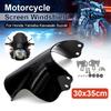 Универсальное ветровое стекло для мотоцикла из материала ABS с кронштейнами 30x35 см для Honda Yamaha Kawasaki Suzuki