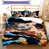 3pcs Hashibira Inosuke1 Design Cover Set - HD Printed Bedding with 1 Cover and 2 Pillowcases - Perfect for Home and Dorm Decor