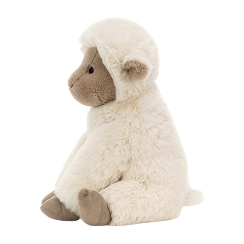 Jellycat Серия Сельскохозяйственные Животные Большая Овечка Либби Серо-Коричневая Кукла Плюшевая Кукла Высотой 26 см