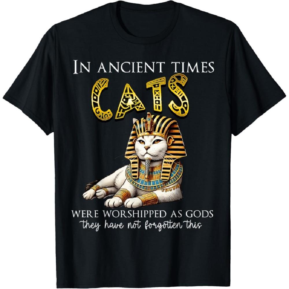 Древнеегипетский кот Фараон Смешная футболка для любителя кошек