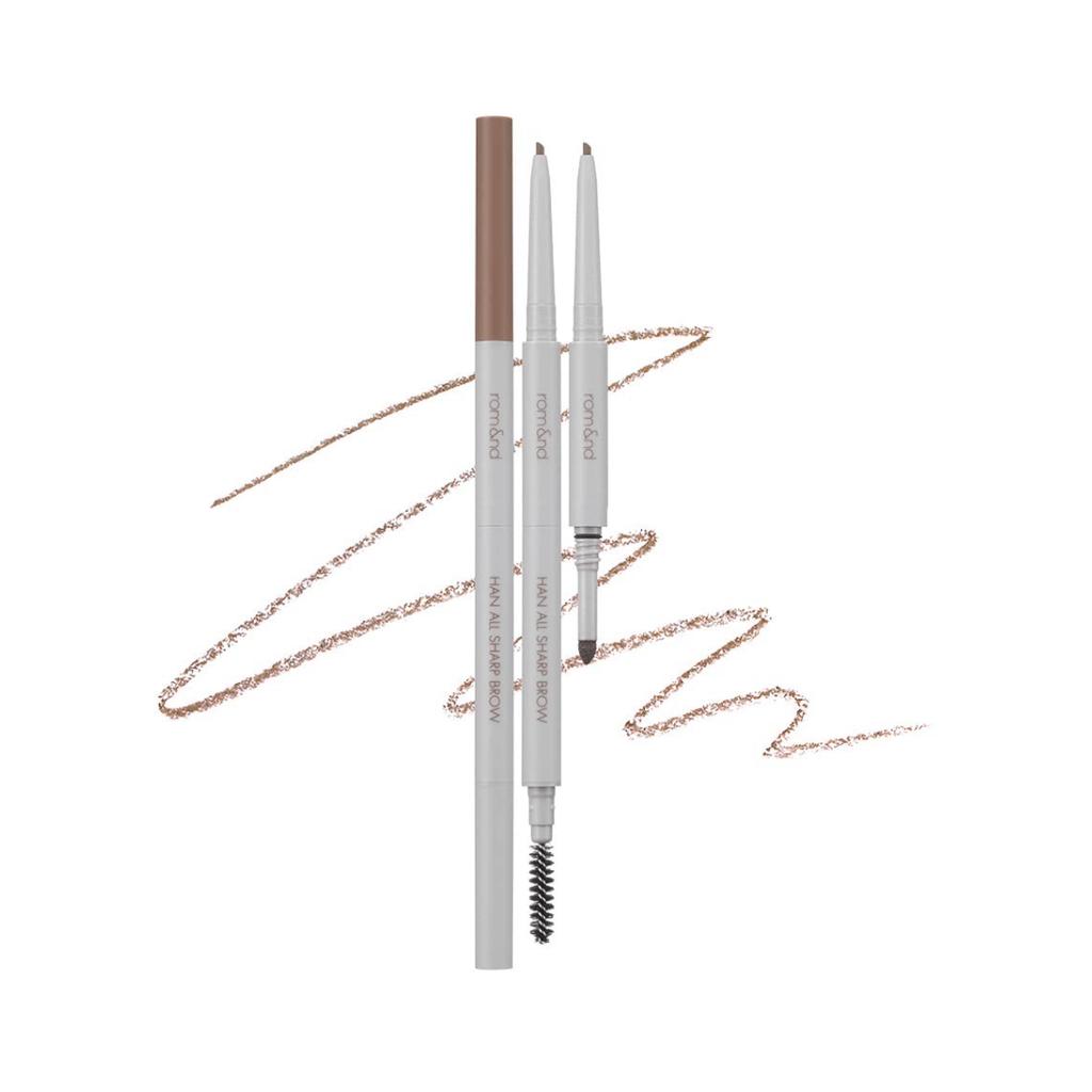 rom&nd Han All Sharp Brow W3. Meery Blondy 0.24 g - kredka do brwi z cieniem, ciepły blond