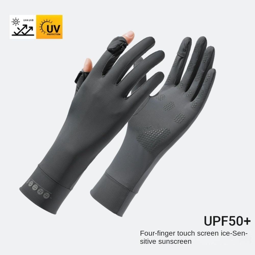 Перчатки из ледяного шелка с сенсорным экраном, перчатки с откидным пальцем для езды, вождения, новые варежки для вождения, для езды на велосипеде
