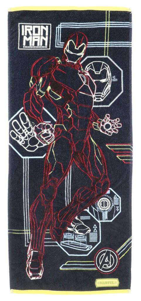 Marushin Face Towel Marvel Iron Man 34x80cm Electric Cotton Print 2505022400 100% Glow-in-the-Dark