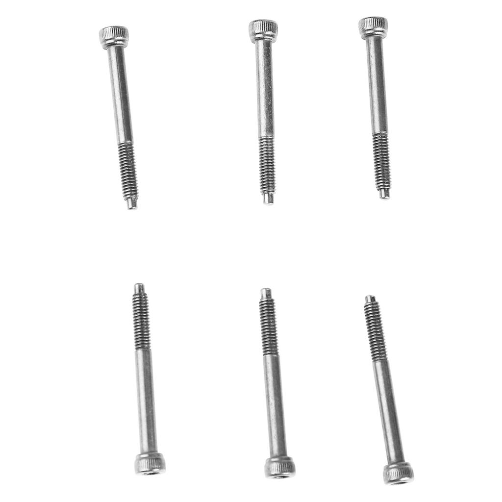 6PCS 42mm Electric Guitar Bridge Screws Double Locking Tremolo Bridge Screw Black Nickel