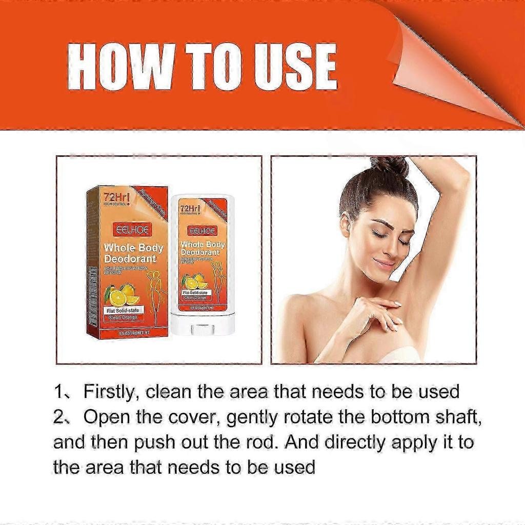 Body Care Stick, 1pcs Long-Lasting Anti-Perspirant Deodorant for Clean Armpits, Portable Refreshing