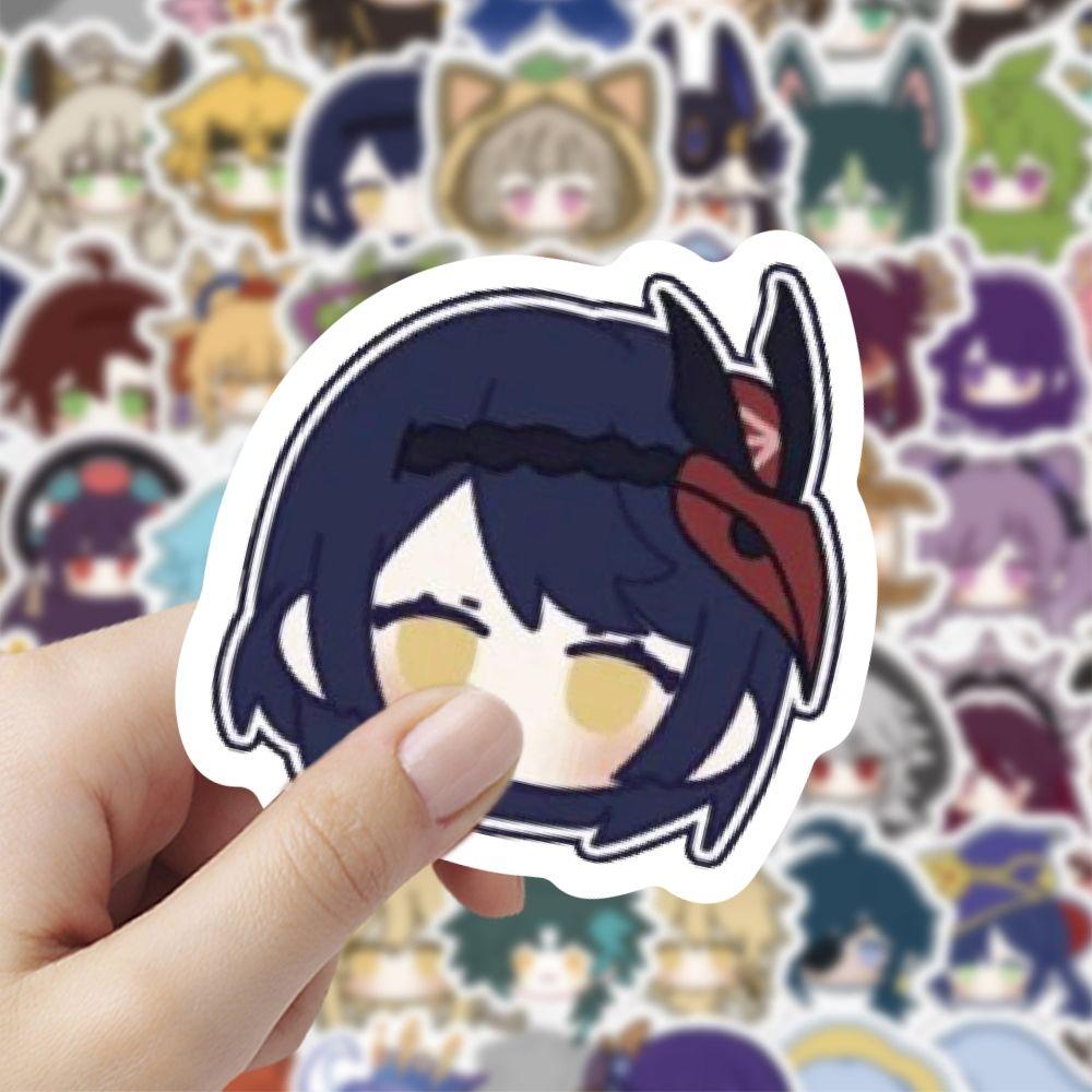 60 шт. наклеек Genshin Impact Cyno, периферийные украшения для рукописных журналов, наклейки для рабочего стола, украшения для студенческих тетрадей - водонепроницаемые наклейки