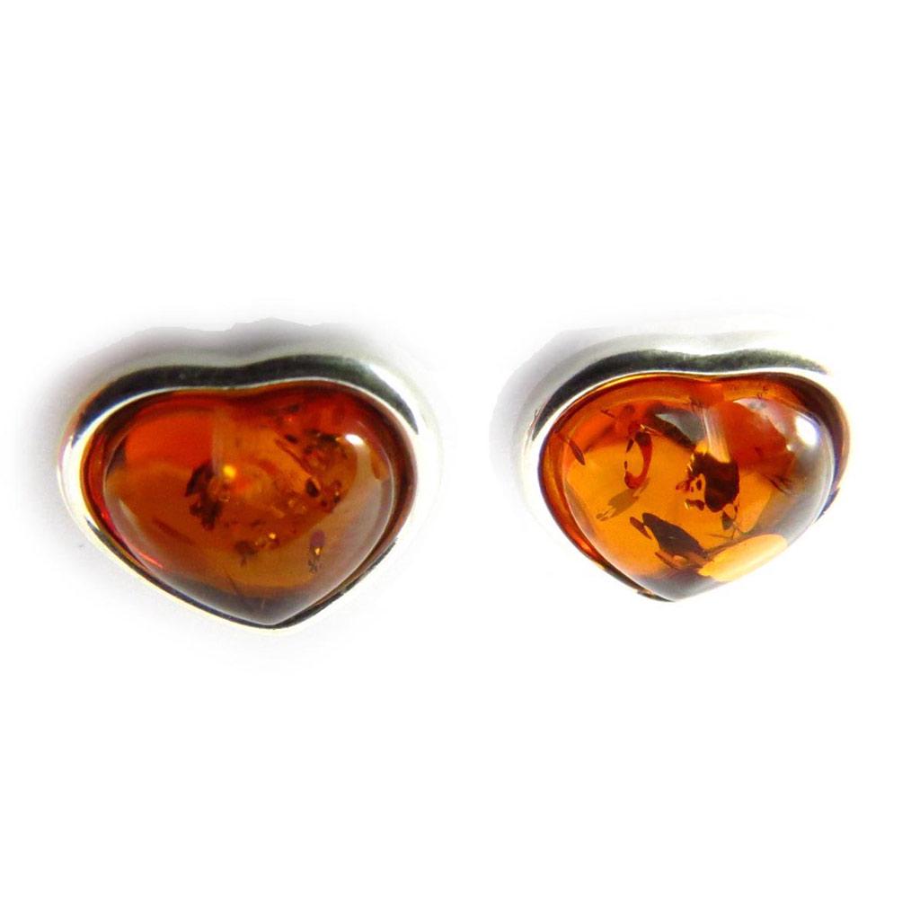 Les Trésors De Lily [J5625] - Amber 'Love' Silver Earrings