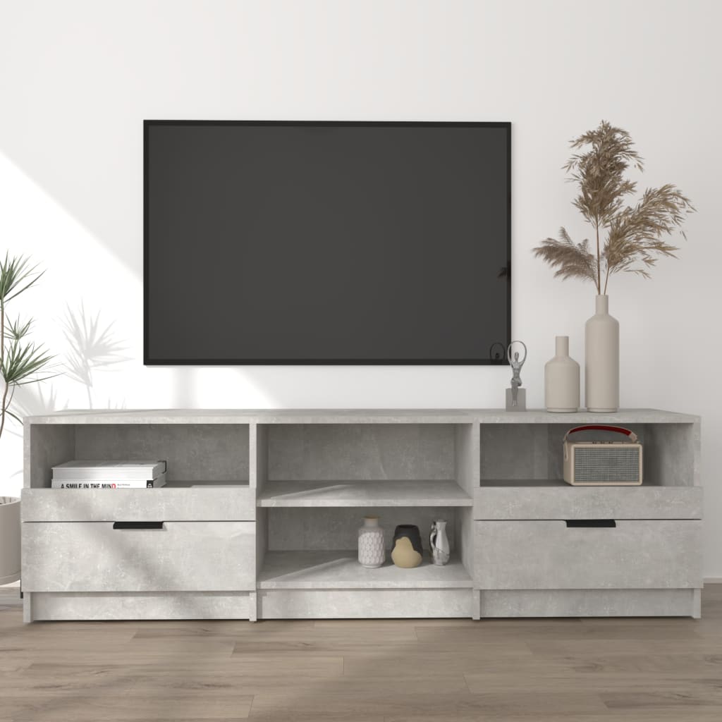 TV Cabinet Concrete Grey 150 x 33.5 x 45 cm Particleboard