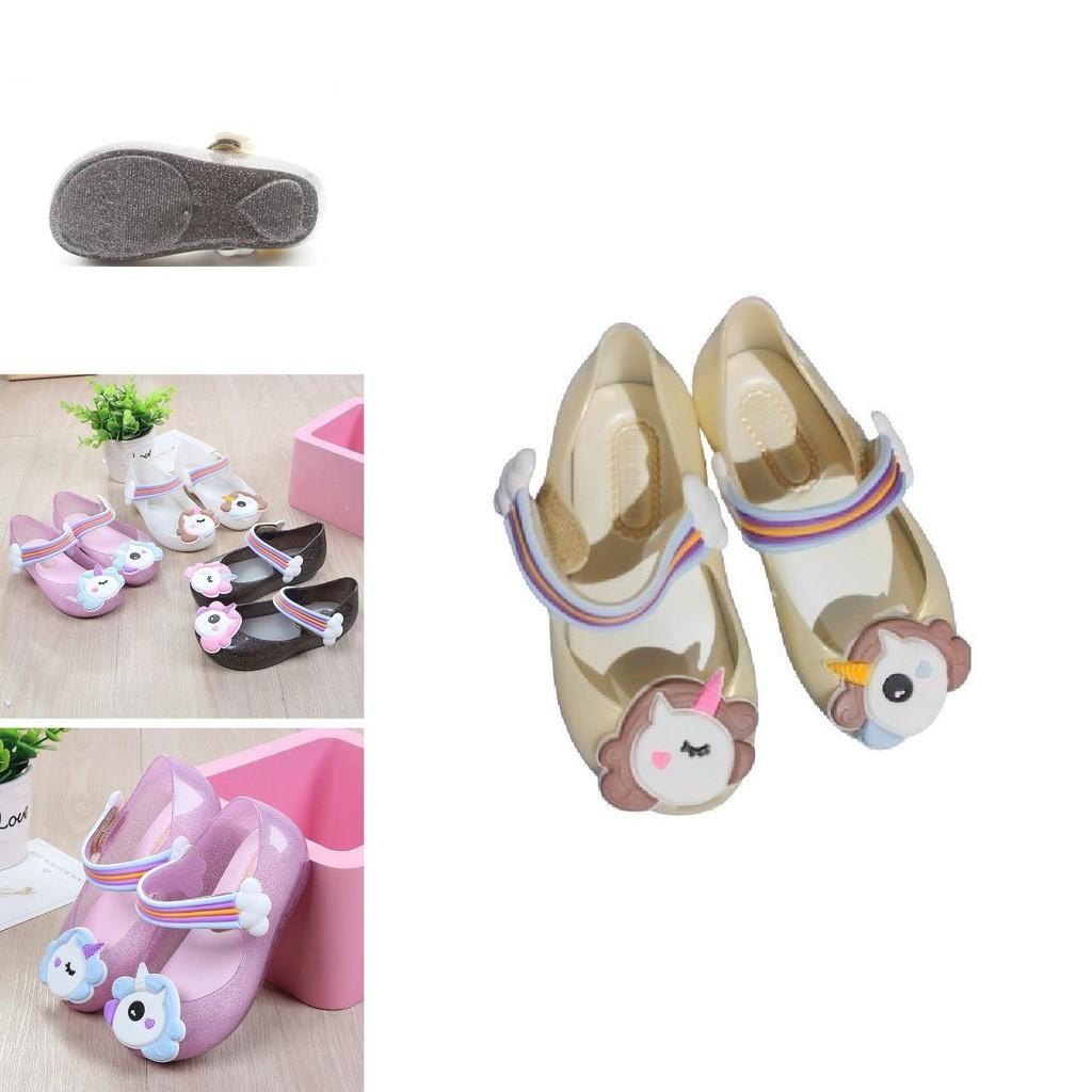 Детские туфли Mini Melissa Mary Jane с единорогом, дышащие, удобные и очаровательные
