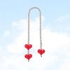 Yellow Duck Double Love Bag Pendant Y2K Charm Beads Keyring Big Size Heart Keychain  Woman Lady