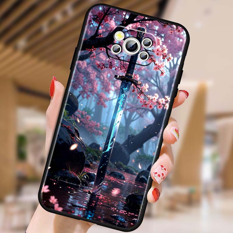 Меч в древнем стиле Чехол для телефона Для Xiaomi Mi Poco F3 F4 F5 F6 X3 X4 X5 X6 X7 M3 M4 M5 M6 M7 GT Pro 5G Черный