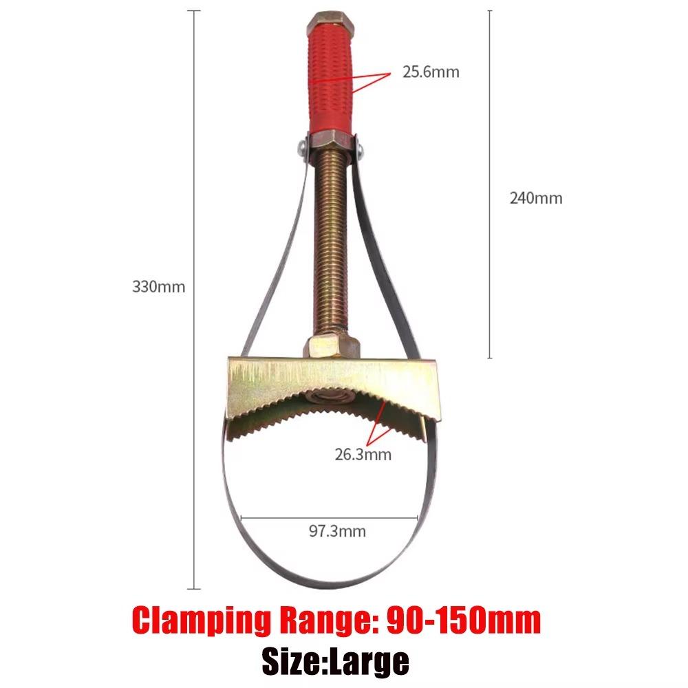 Heavy Car Oil Filter Wrench Adjustable Strap Anti-slip Oil Filter Removal Wrench Effortless High Torque Oil Filter Removal Tool