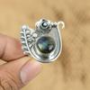 925 Silver Labradorite Gemstone Promise Engagement Statement Flower Ring Jewelry