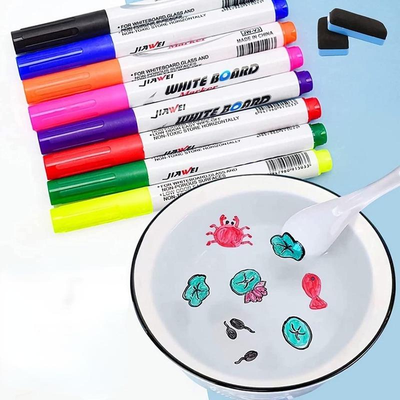 8/12 цветов, водный рисунок, волшебная плавающая ручка для рисования водой, маркеры для доски, красочная ручка для рисования, ручка для рисования, детские принадлежности для рисования, детские игрушки