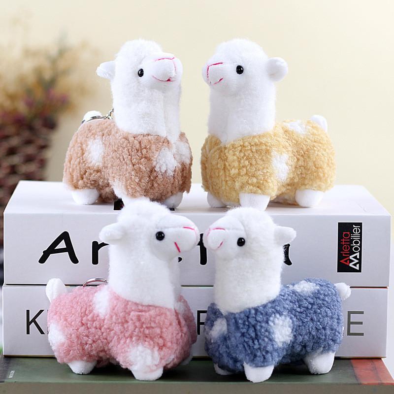 Alpaca- Keychain Plush Easter Llama Plushie Pendant Sheep Doll Stuffed Toy Animals Keyring For Girls Boys