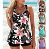 New Sexy Halter Tankini Swimsuit Low Waist Women's Swimwear Women's Swimwear Summer Lily Print Beachwear S-6XL