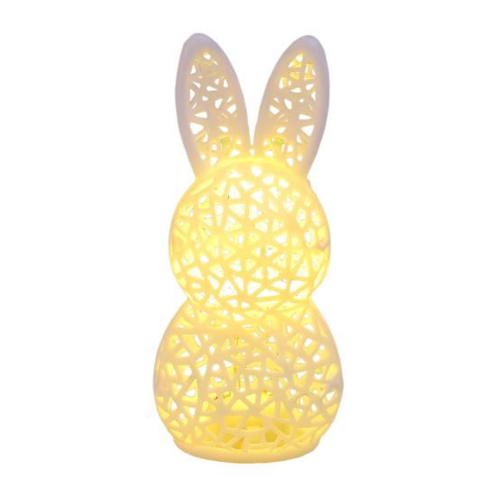 3D Printed Rabbit Lamp Hollow Bunny Night Light for Kid's Room Bedroom Nursery Easter Party Table