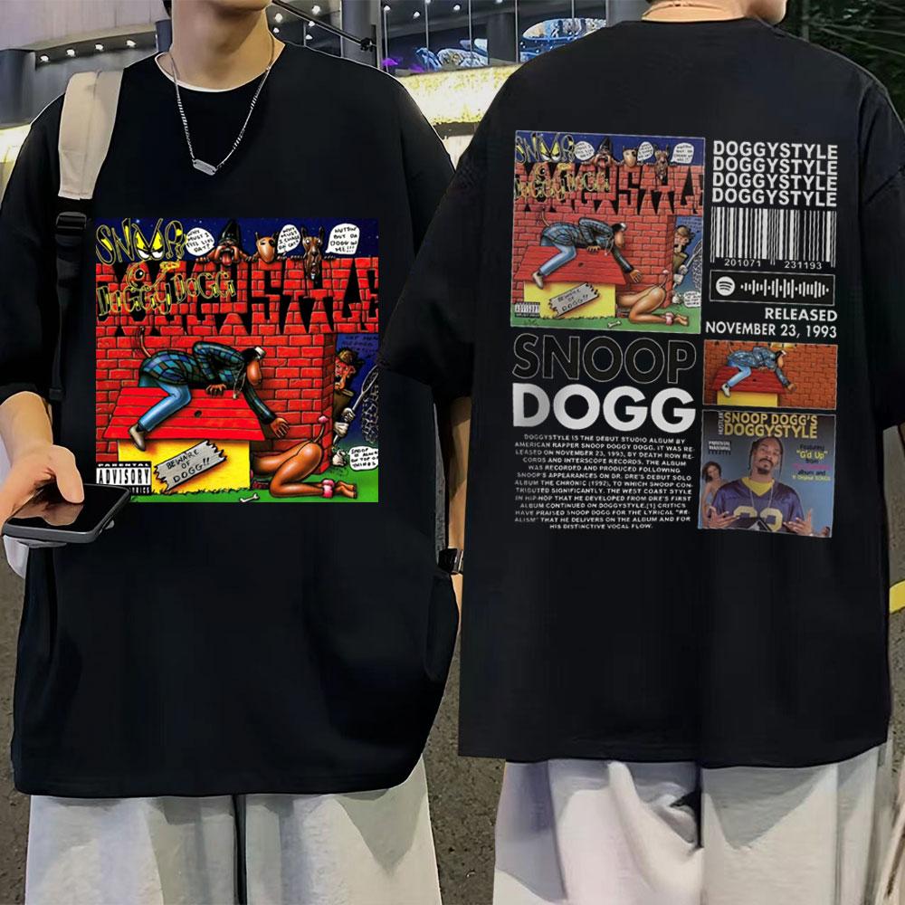 2025Snoop Dogg Doggystyle Album 90s Y2K Merch Vintage Rapper Hiphop 100% Pure Cotton Printed T-shirt Oversized Streetwear Y2K