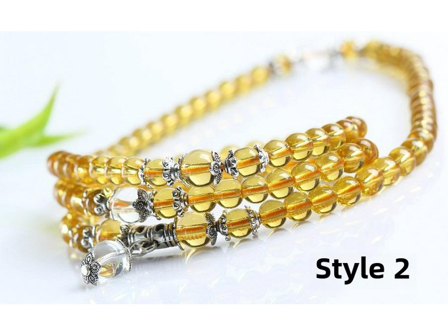 Amethyst and Citrine Glass Bracelets - Fashionable Accessories