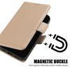 For iPhone 16 Leather Case with Card Holder, Straps, Shockproof Wallet Phone Cover - Khaki