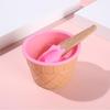Яркие Цветные Миски для Мороженого с Ложками Набор Десертных Блюд для Сандэя на День Рождения Праздничную Вечеринку Подарок-Сувенир для Мороженого Декор