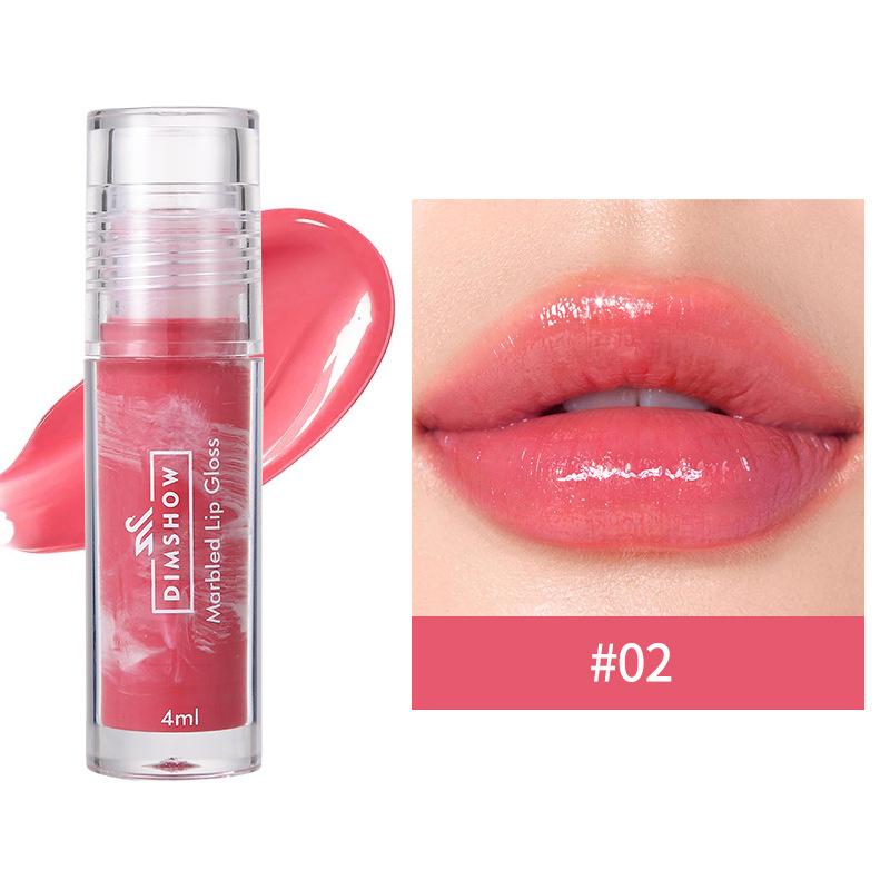 Мраморная зеркальная глазурь для губ Water Tender Lip Texture Essence Curing Lip Film Honey Waterproof Easy Color Lip Gloss