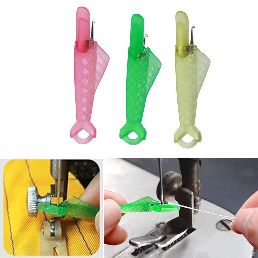10 Pcs/Set Fish Mouth Sewing Machine Needle Threader Automatic Sewing Needle Threader Practical Needle Threader Tool