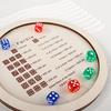 Деревянный поднос для игральных костей Farkle с 6 кубиками для взрослых, семейных вечеринок, обучающих многопользовательских интерактивных классических игральных костей