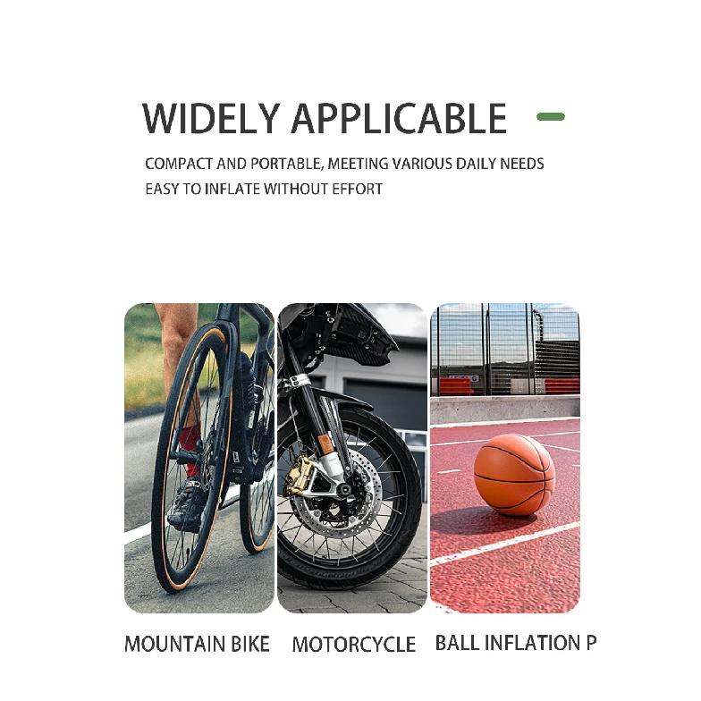 150Pis Mini Portable Bike Electric Air Pump 500mAH Type-C Compressor Tire Inflator MTB Road Bicycle Pump with LED Display