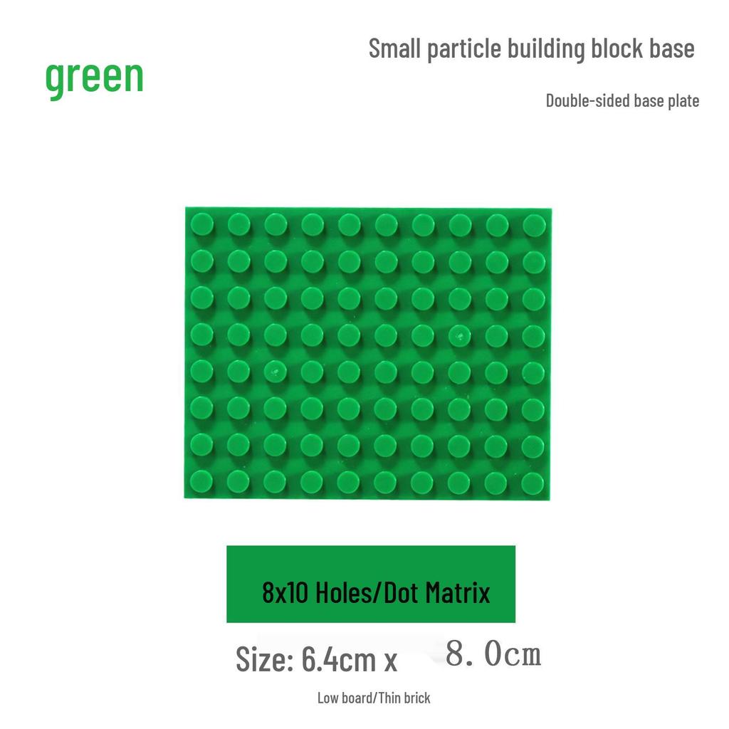 8x10 Stud Small Particle Base Plate for Lego-Compatible Building Blocks – Ideal for Science Education and Construction Projects