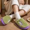 Fashion Warm Plush Winter Shoes Men Women Indoor Slippers Letter Anti-slip Soft Fur Couple Home Floor Cotton Slipper House Shoes 2024