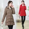 Padded Clothes Women's Medium and Long Winter Slim-fitting Padded Clothes Are Fashionable and Warm, and They Are Thin and Large-size Padded Jackets.