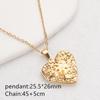 Stainless Steel Silver & Gold Women's Heart Photo Frame Locket Necklace